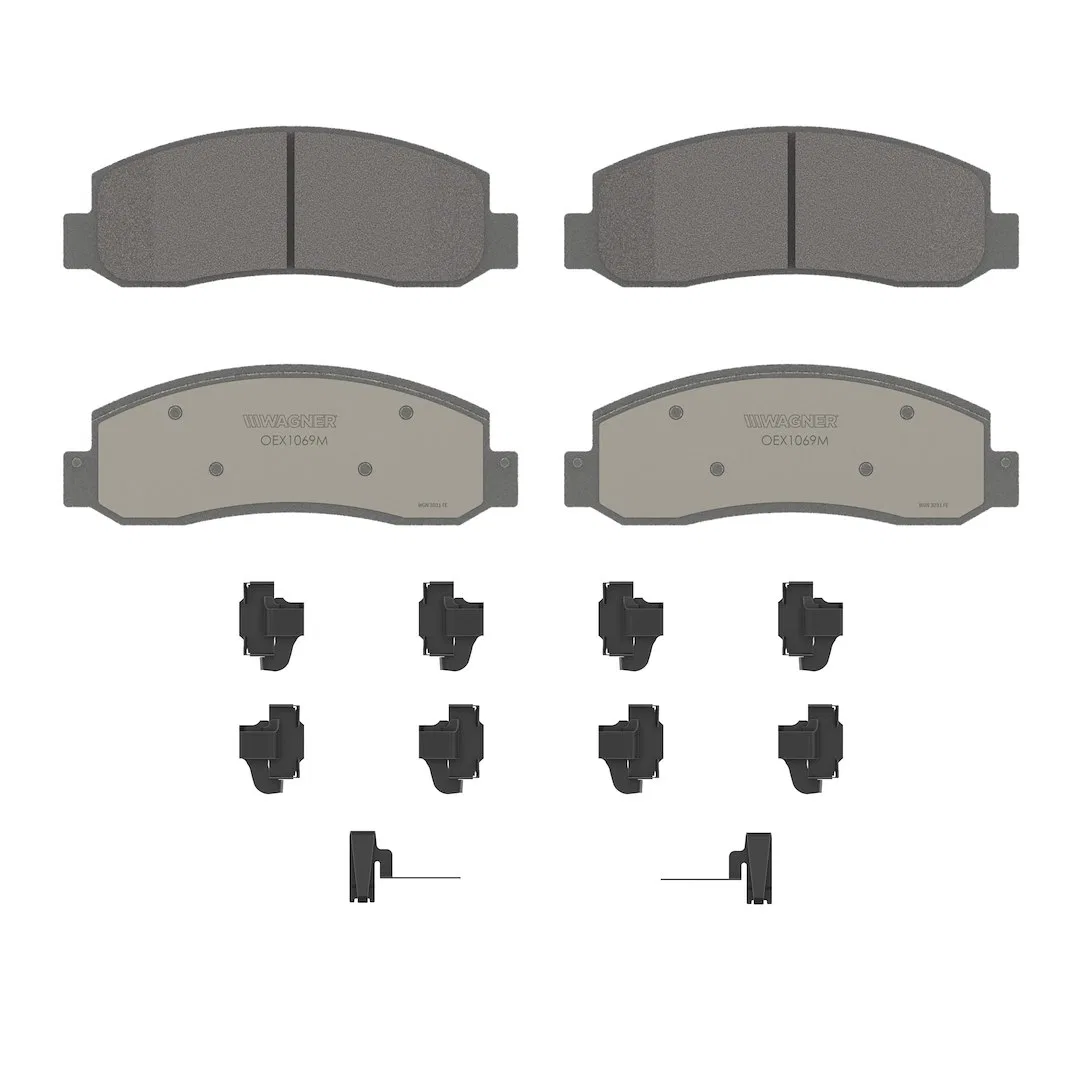 OEX1069M – WAGNER BRAKE Brake Pad, FMSI Number D1069-7974 Semi-Metallic Set Of 4 With Mounting Hardware